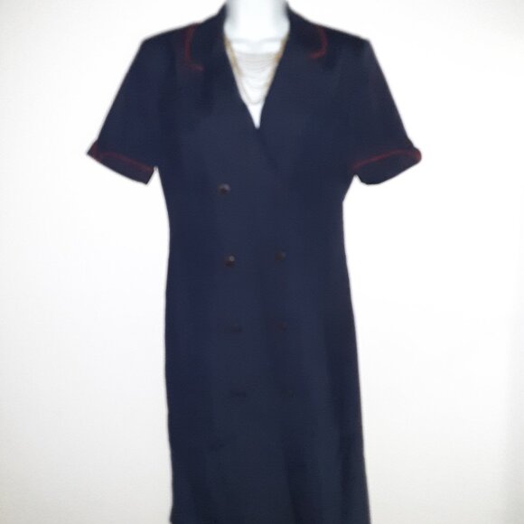 United Airlines Y2K * Navy Uniform Dress * Size 4-See Measurements * Stewardess - Picture 7 of 7